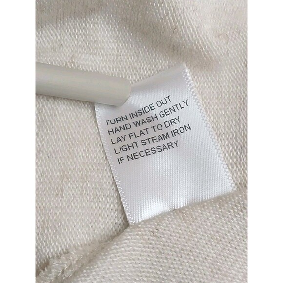 CALME by Johnny Was Sz L Tank Dress SOFT Tencel Linen Knit Cream Off White $148 - Picture 11 of 15